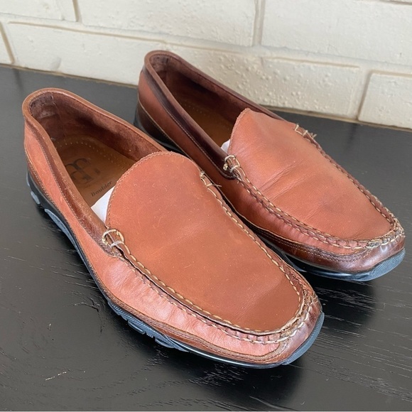 Allen Edmonds Two Tone Brown Boulder Venetian Driving Moccasin Loafer Size 9 D